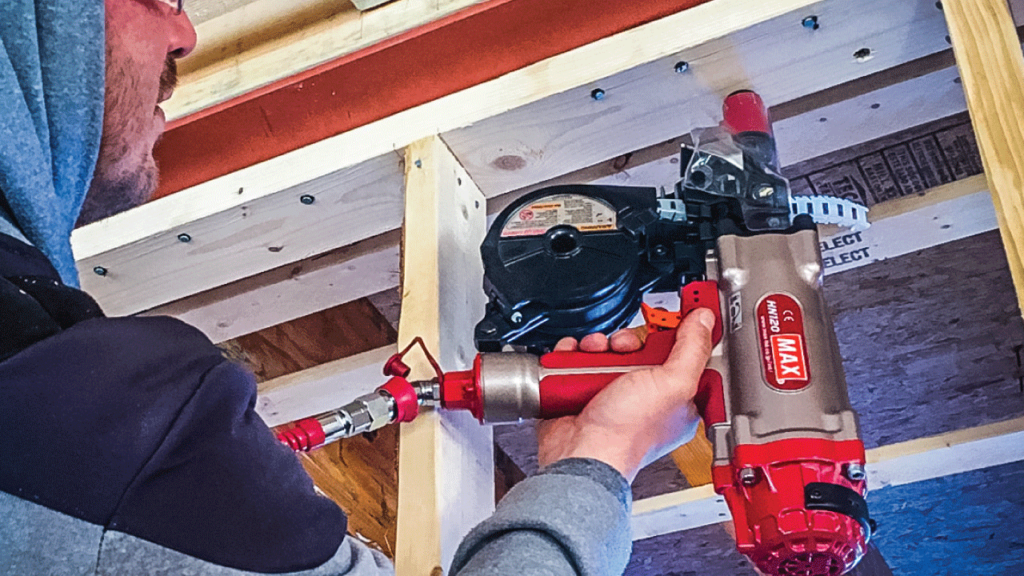 Tools for Fastening Steel IBeams and Wood in Residential Home Construction