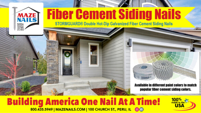 Fiber Cement Siding Nails from MAZE Nails