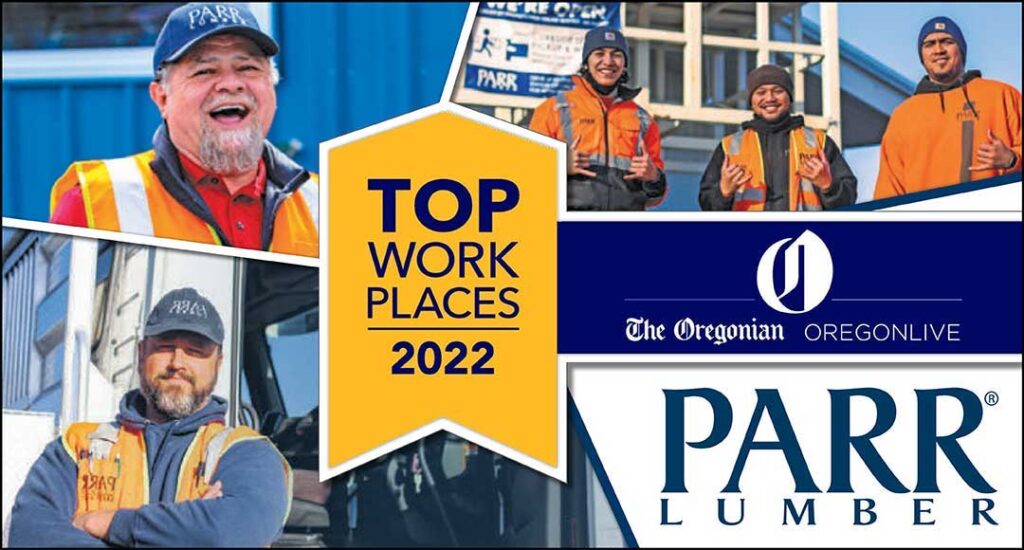 Parr Lumber named Top Place to Work