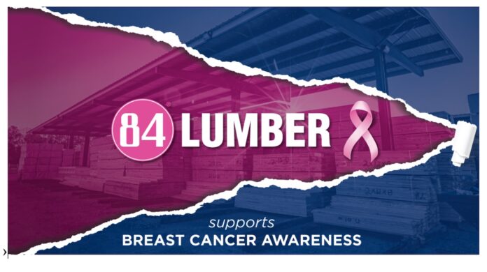 84 Lumber การรับรู้มะเร็งเต้านม 84 Lumber การรับรู้มะเร็งเต้านม
