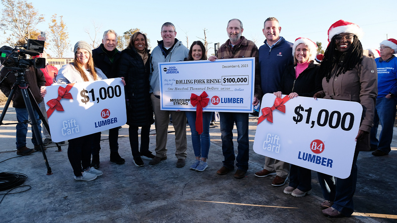 84 Lumber donates 100,000 to help rebuild Rolling Fork, Mississippi